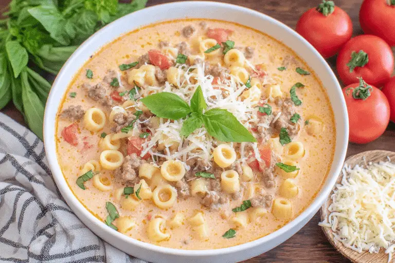 Creamy Sausage And Tomato Pasta Soup Recipe