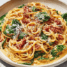Creamy Sun-Dried Tomato Spinach Pasta Recipe