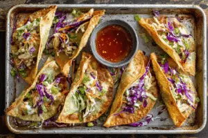 Crispy Chicken Wonton Tacos