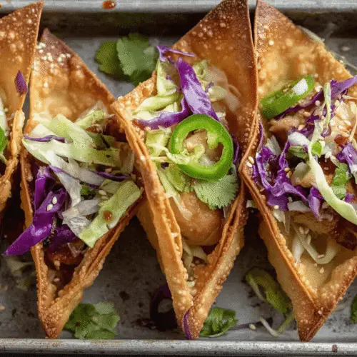 Crispy Chicken Wonton Tacos Recipe