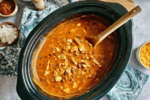 Crockpot Buffalo Chicken Chili