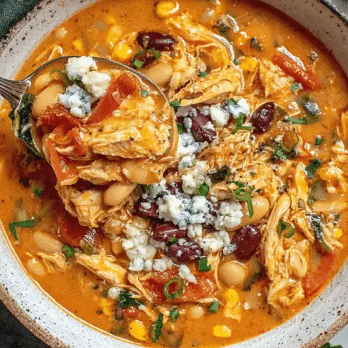 Crockpot Buffalo Chicken Chili Recipe