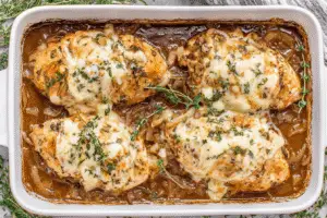 French Onion Chicken Bake