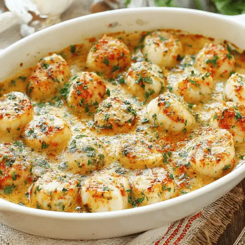 Garlic Butter Baked Scallops Recipe