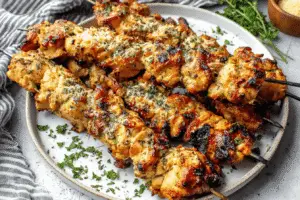 Garlic Parmesan Chicken Kabobs