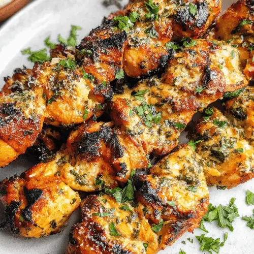 Garlic Parmesan Chicken Kabobs Recipe