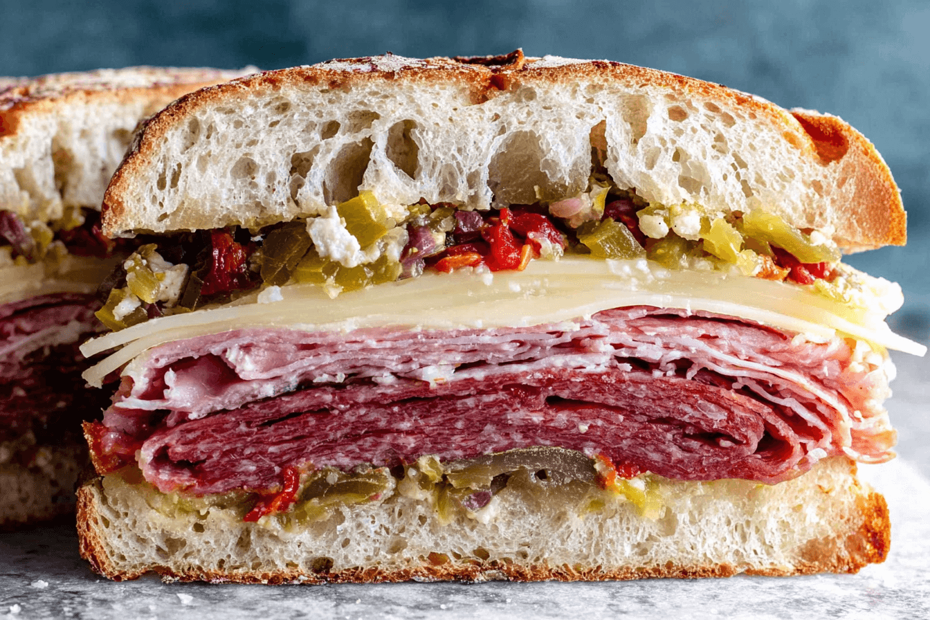 Giant Muffaletta Italian Sandwich Recipe