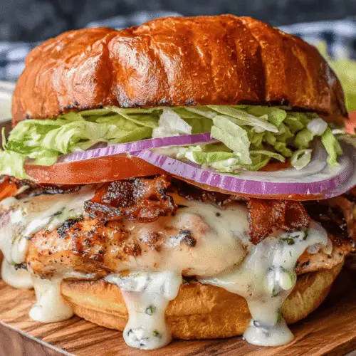 Grilled Chicken Sandwiches with Bacon Recipe