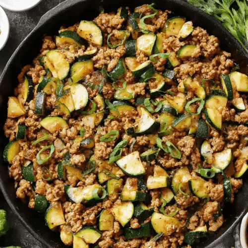 Ground Turkey Zucchini Skillet