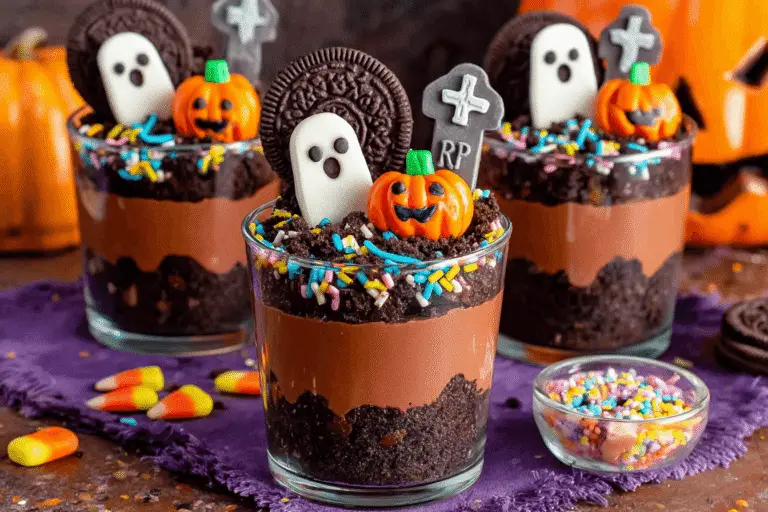 Halloween Graveyard Dirt Cups Recipe