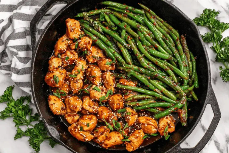 Honey Garlic Chicken With Green Beans Recipe