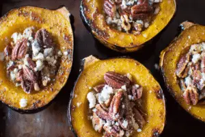 Maple Pecan Roasted Acorn Squash
