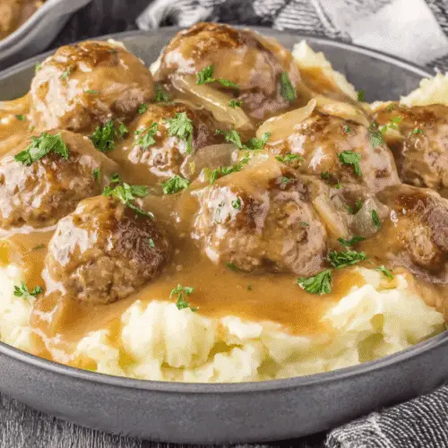 Meatballs In Savory Onion Gravy Recipe