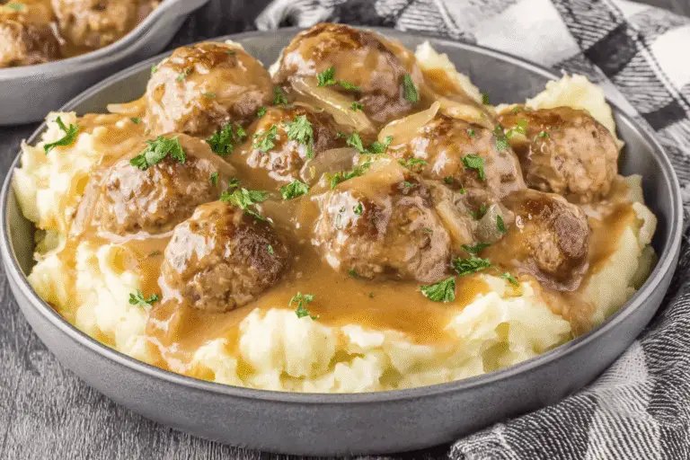 Meatballs In Savory Onion Gravy Recipe