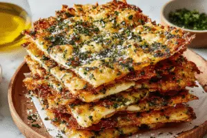 Mediterranean Spinach And Feta Cheese Crisps