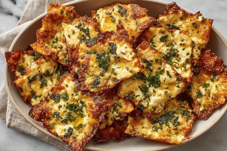 Mediterranean Spinach And Feta Cheese Crisps Recipe