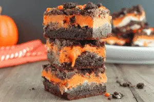 Oreo Layered Halloween Brownies