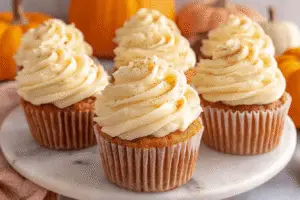 Pumpkin Cupcakes with Cream Cheese Frosting