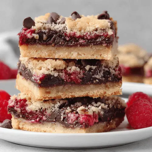 Raspberry Chocolate Crumble Bars Recipe