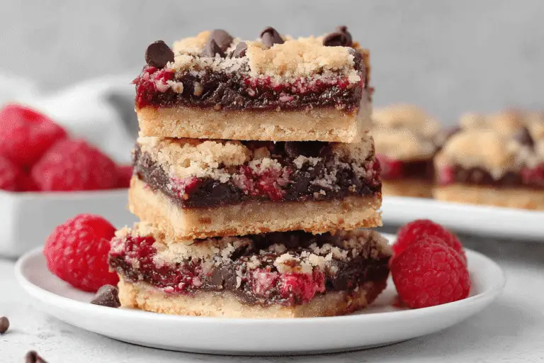 Raspberry Chocolate Crumble Bars Recipe