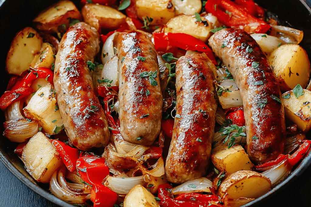Susage Food Delicious Sausage and Potato Bake Recipe - Easy Comfort Food