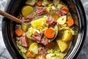 Slow Cooker Corned Beef and Cabbage Stew