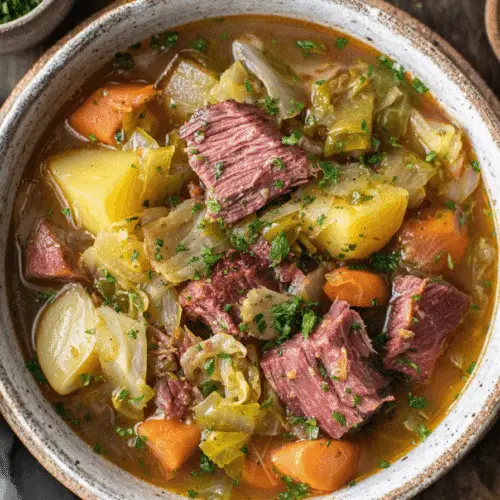 Slow Cooker Corned Beef and Cabbage Stew Recipe