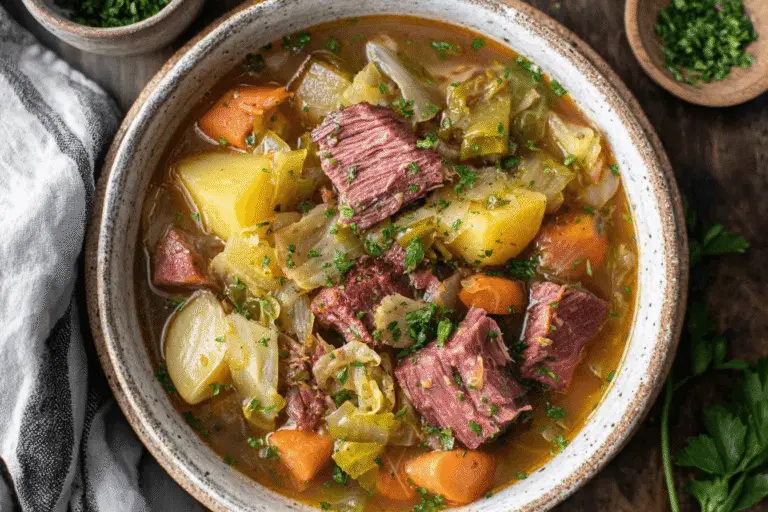 Slow Cooker Corned Beef and Cabbage Stew Recipe