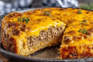 Southern Style Cheeseburger Pie