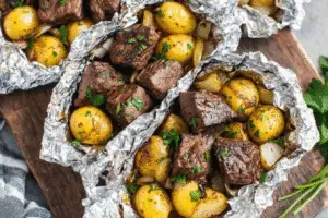 Steak and Potato Foil Packets