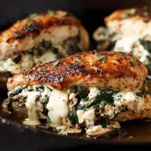 Stuffed Chicken with Brie, Spinach, and Cranberries Recipe