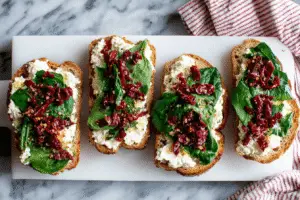 Sun-Dried Tomato, Spinach, And Ricotta Grilled Cheese