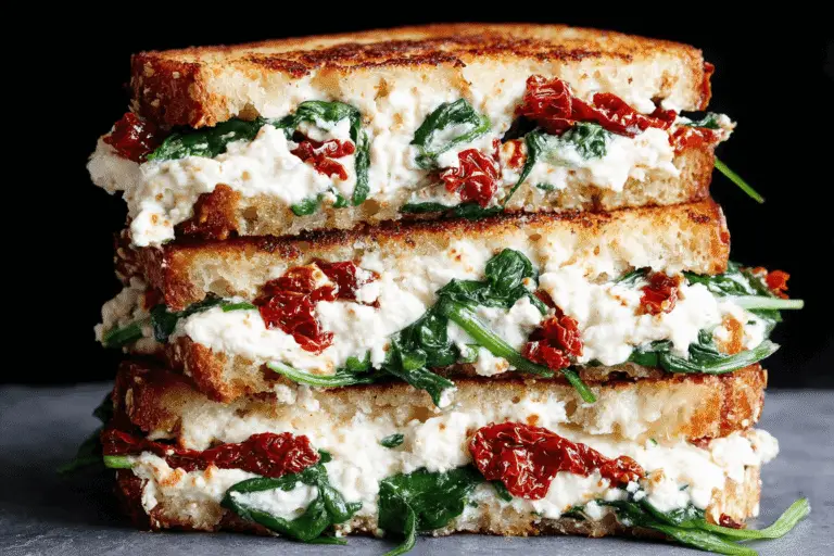 Sun-Dried Tomato, Spinach, And Ricotta Grilled Cheese Recipe