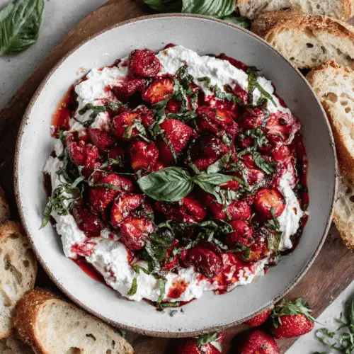 Whipped Feta With Roasted Strawberries Recipe