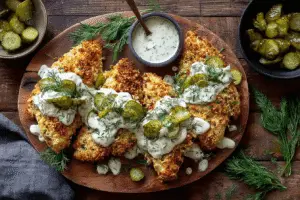 Air Fryer Dill Pickle Parmesan Chicken