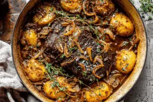 Apple Cider Pot Roast With Potatoes