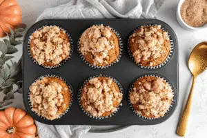 Apple Pumpkin Muffins with Streusel Topping