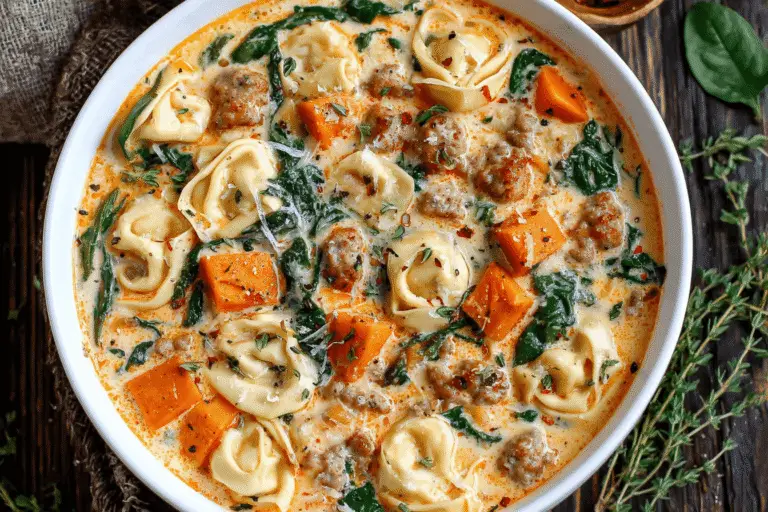 Autumn Tortellini Soup With Sausage Recipe