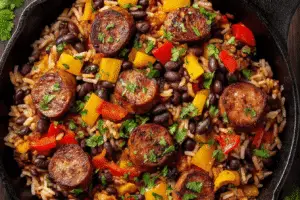Black Beans And Rice With Sausage