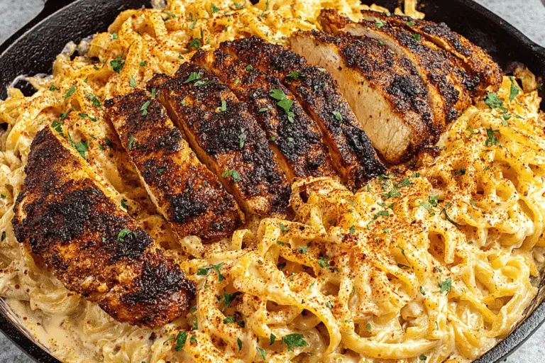 Blackened Cajun Chicken Alfredo Recipe