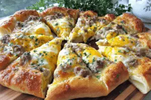 Breakfast Pizza with Sausage Gravy