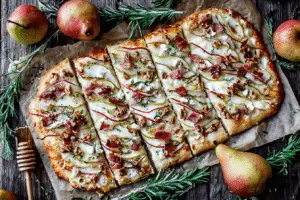 Brie and Pear Flatbread