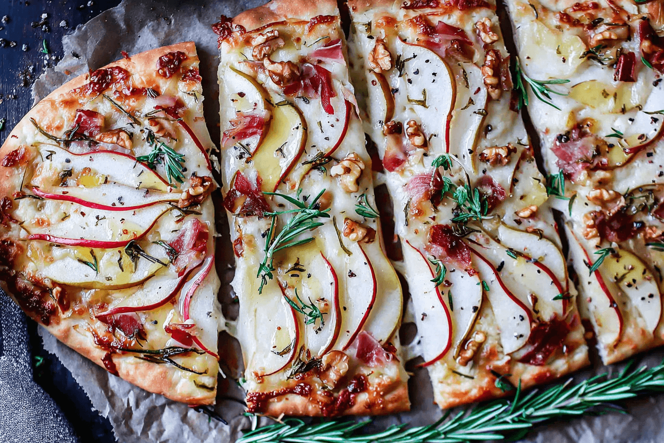 Brie and Pear Flatbread Recipe