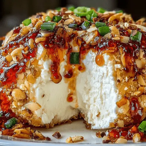Cheeseball with Red Pepper Jelly and Almonds Recipe