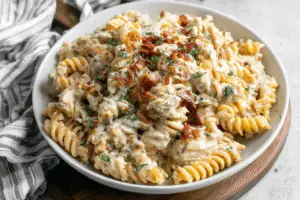 Cheesy Bacon Ranch Chicken Pasta