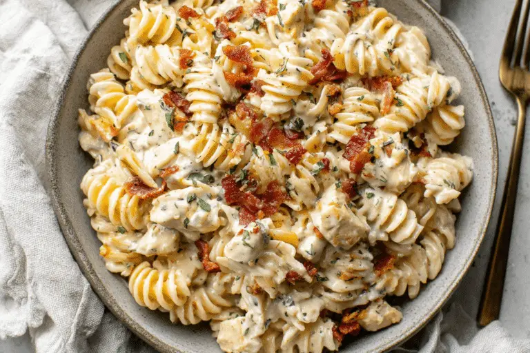 Cheesy Bacon Ranch Chicken Pasta Recipe