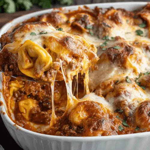 Cheesy Baked Tortellini Casserole Recipe