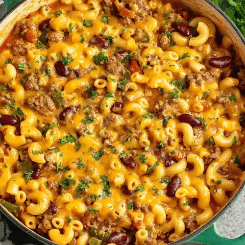 Cheesy Beef Chili Mac Recipe