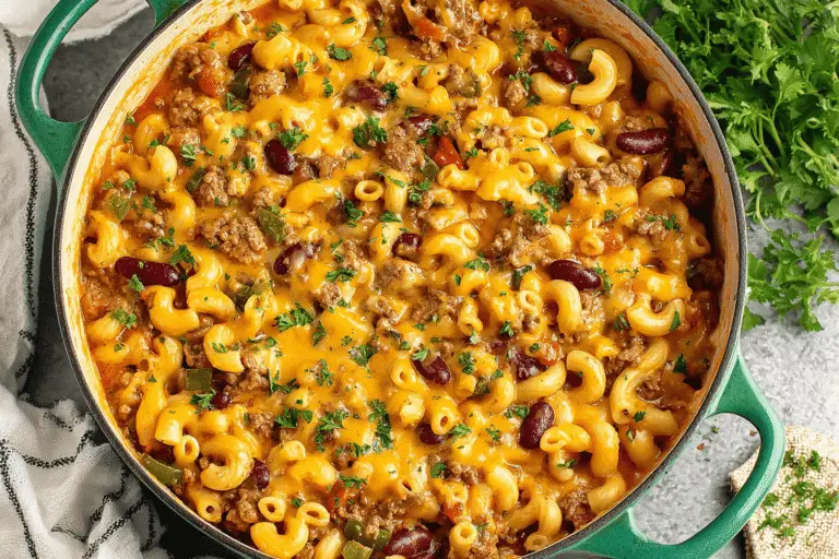 Cheesy Beef Chili Mac Recipe