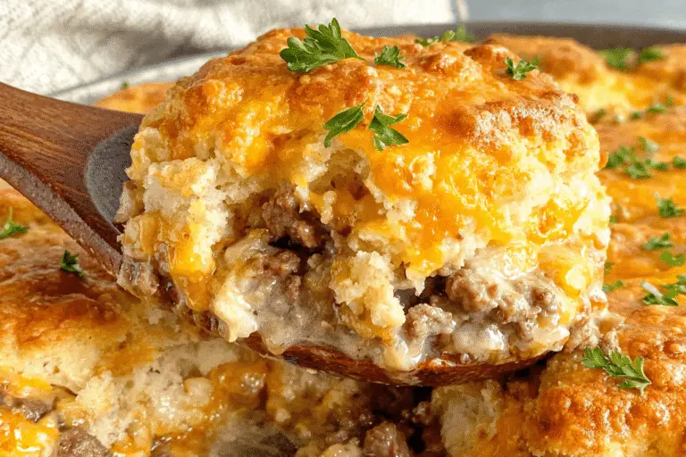 Cheesy Cheddar Bay Beef Cobbler Recipe